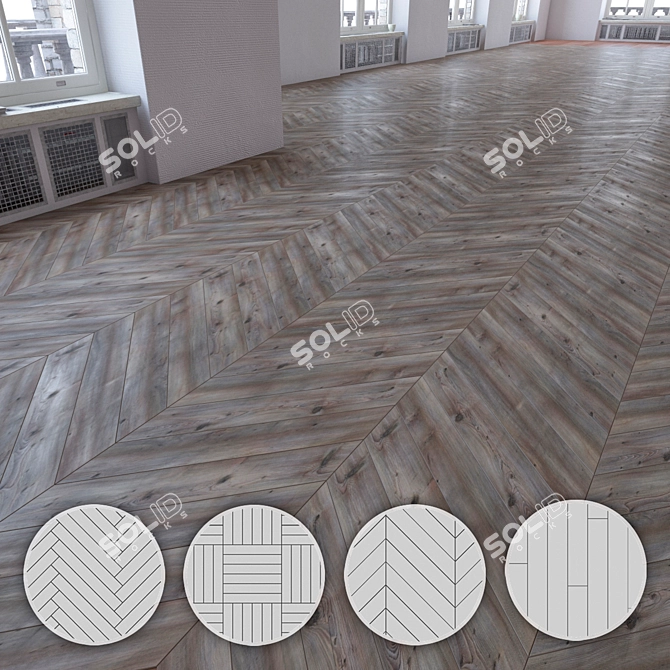 Versatile Laminate Flooring Set 3D model image 1