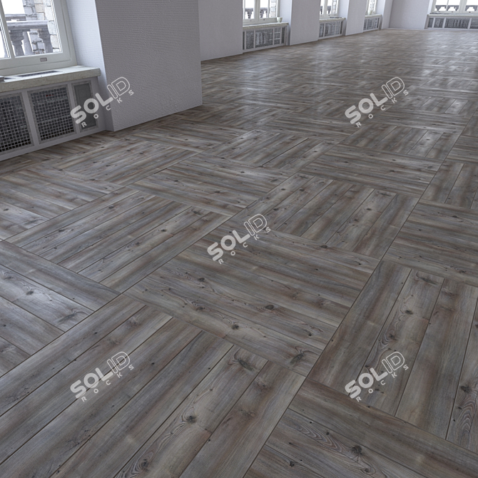 Versatile Laminate Flooring Set 3D model image 2