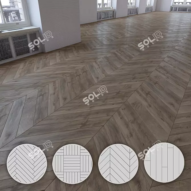 Versatile Wood Floor Texture Set 3D model image 1