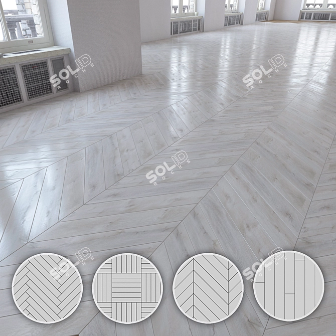 Versatile Laminate Flooring Set - Realistic Textures 3D model image 1