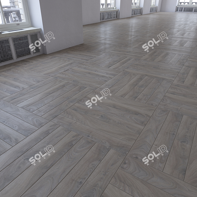 Versatile Wood Plank Flooring 3D model image 2