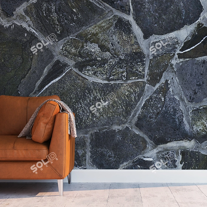 Seamless High Detail Stone Texture 3D model image 2