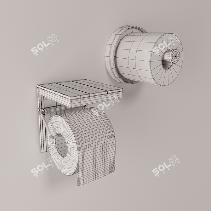 Dusk Dark L-Hop Toilet Holder 3D model image 3