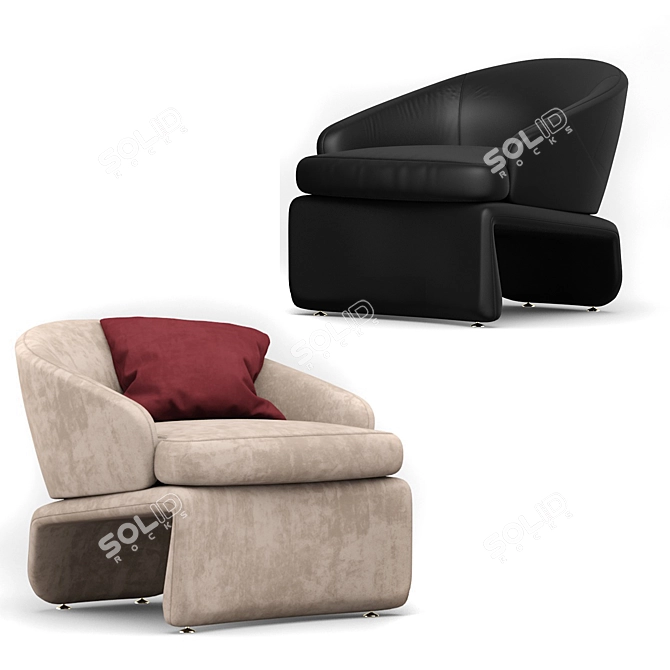 Modern Luxury: Minotti Halley 3D model image 2