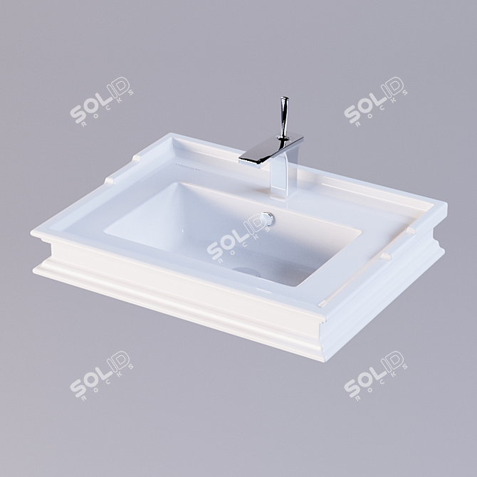 Title: Elegant Sanita Luxe Washbasin 3D model image 1