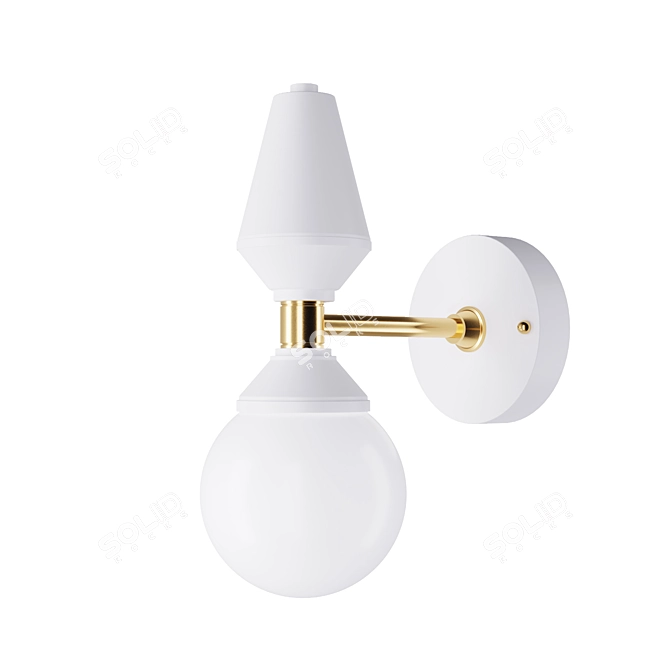 Contemporary Dome Bra Sconce 3D model image 2