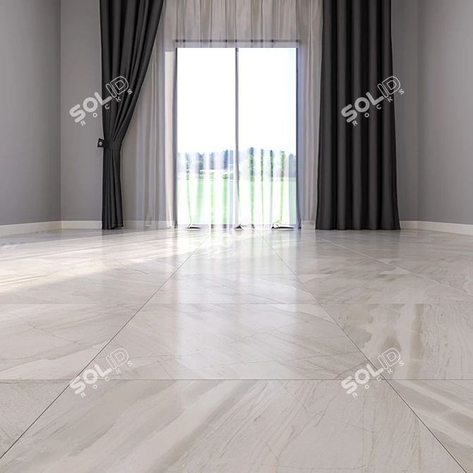 Marble Elegance: Stunning HD Textured Floor 3D model image 2