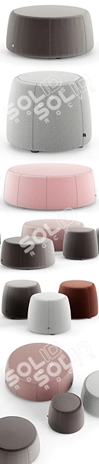 Nomad Chic Poufs by Tribu 3D model image 2