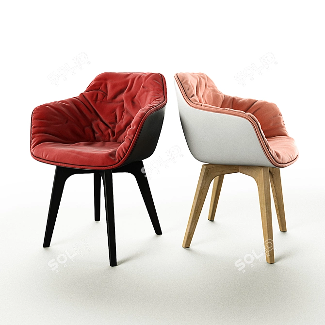Sleek Lap Chair: Modern and Stylish 3D model image 1