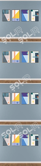 Versatile Set of Wall Paintings 3D model image 3