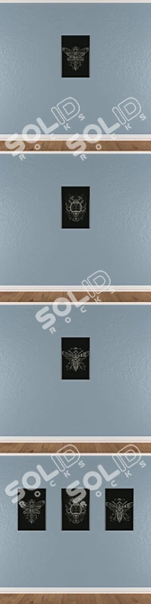 Artful Impressions: Set of Wall Paintings 3D model image 3