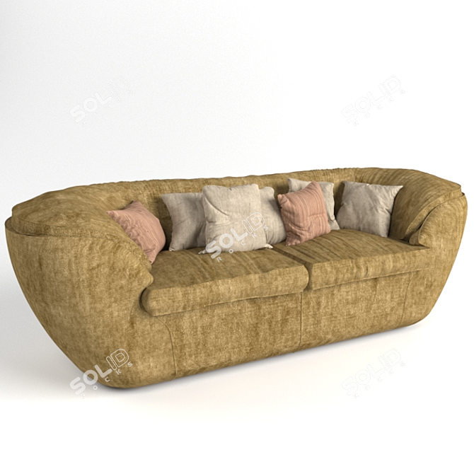 German-Made Stylish Sofa 3D model image 1