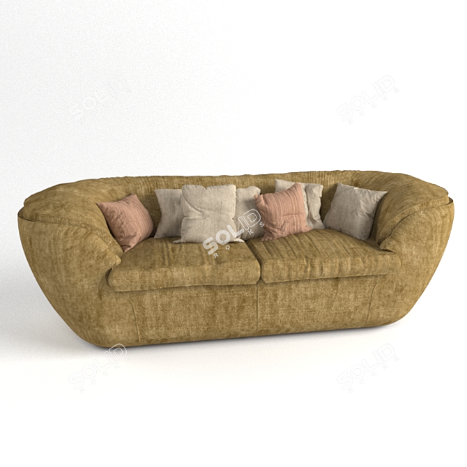 German-Made Stylish Sofa 3D model image 2