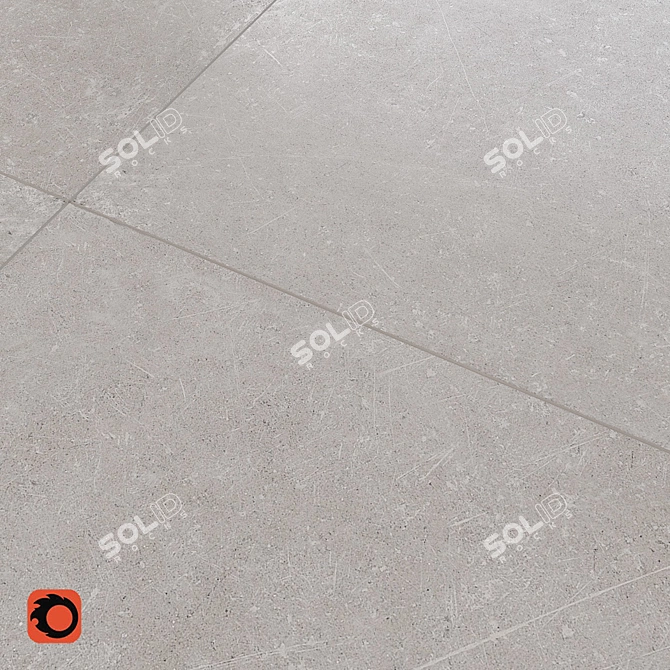 Stonehenge Concrete Tiles: Textured Grey Floor 3D model image 3