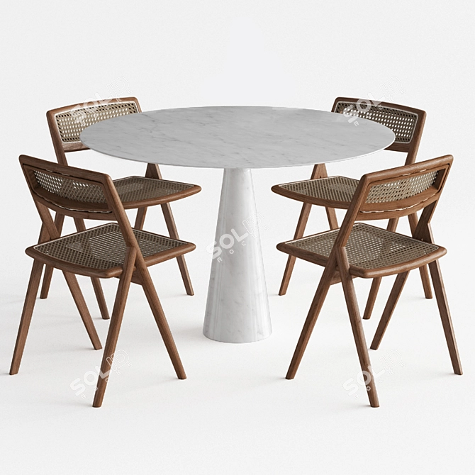 Leaf Table: Modern and Multifunctional 3D model image 1