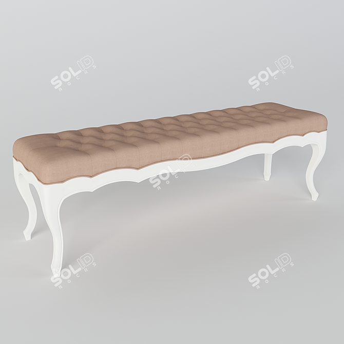 Montigny Buttoned Seat Bench M176 - Elegant, Stylish, and Versatile 3D model image 1