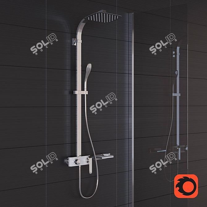 Lemark MELANGE Shower Faucet: Grohe Allure Brilliant Shelf 3D model image 1