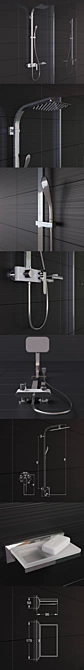 Lemark MELANGE Shower Faucet: Grohe Allure Brilliant Shelf 3D model image 2