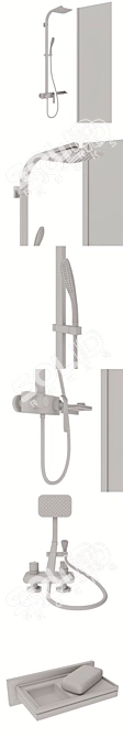 Lemark MELANGE Shower Faucet: Grohe Allure Brilliant Shelf 3D model image 3