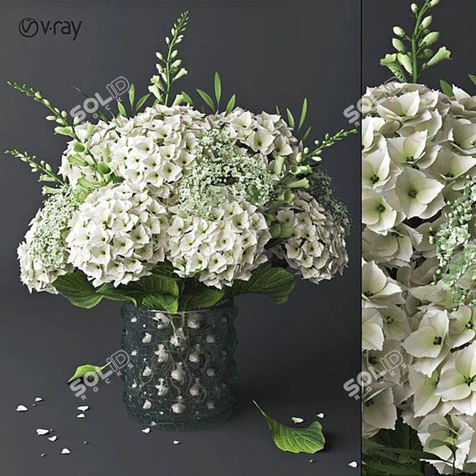 Gorgeous Hydrangea Bouquet 3D model image 1