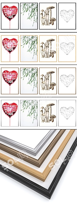 Multi-Framed Wall Art Set 3D model image 2