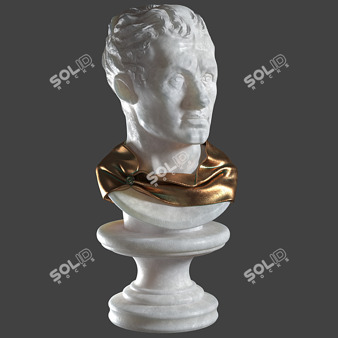 Elegant Canova Bust Sculpture 3D model image 1