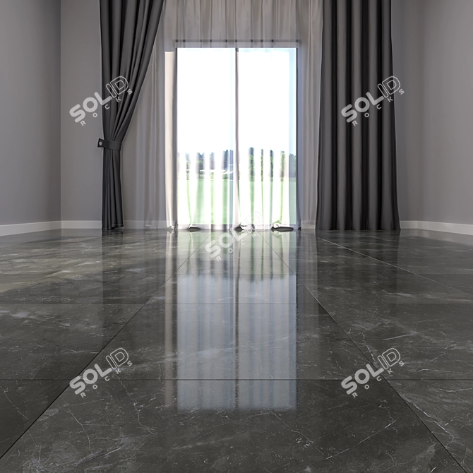 Elegant Marble Floor Tiles 3D model image 2