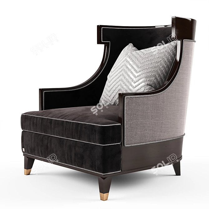 Luxury Ferris Rafauli Armchair: Elegant Design 3D model image 1