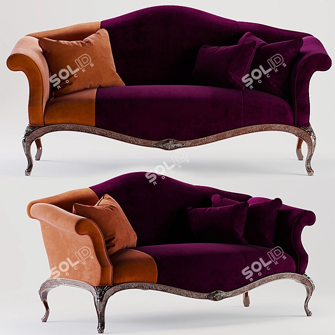 Regal King George III Settee 3D model image 1