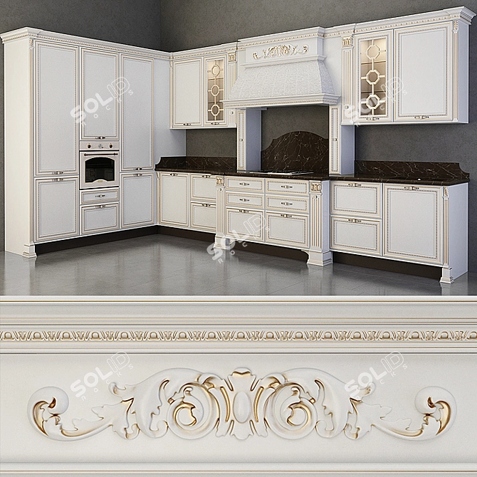 Florence 2 Kitchen Set: Stylish and Spacious 3D model image 1