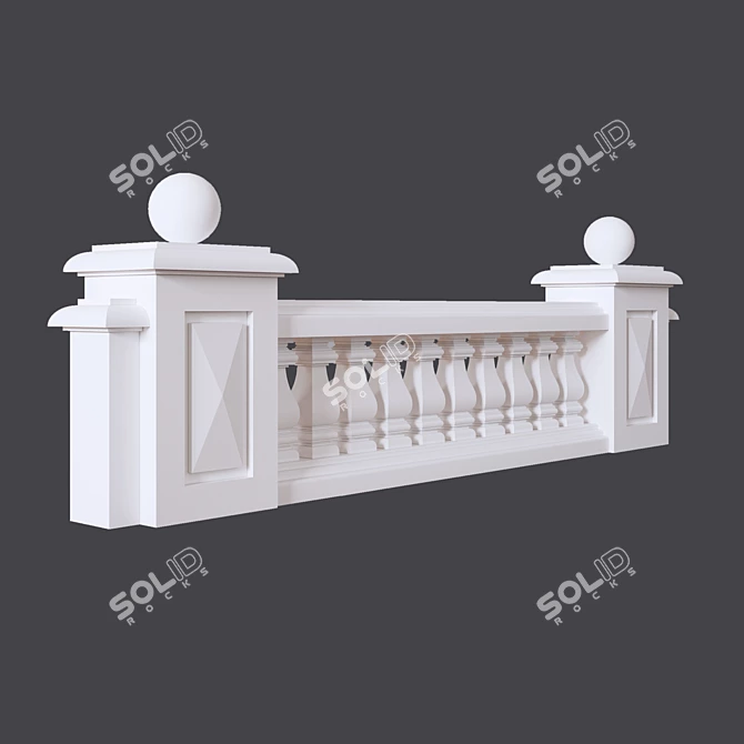 Elegant Plaster Decor - Russian Translation: Элегантная декорация из гипса 3D model image 1