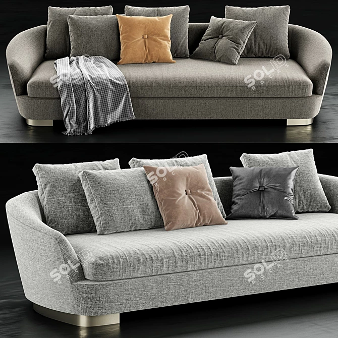 Minotti Jacques Sofa: Timeless Elegance with Unmatched Comfort 3D model image 1