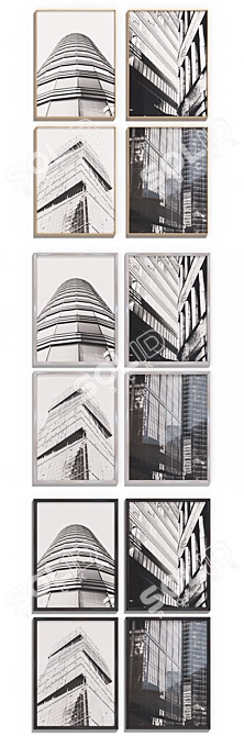 InteriorsHome Poster Set: 4 Frames, A1 Size 3D model image 2