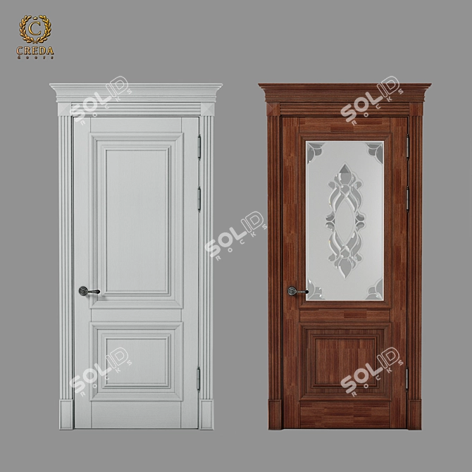 Gracia: Elegant and Versatile Interior Door 3D model image 1