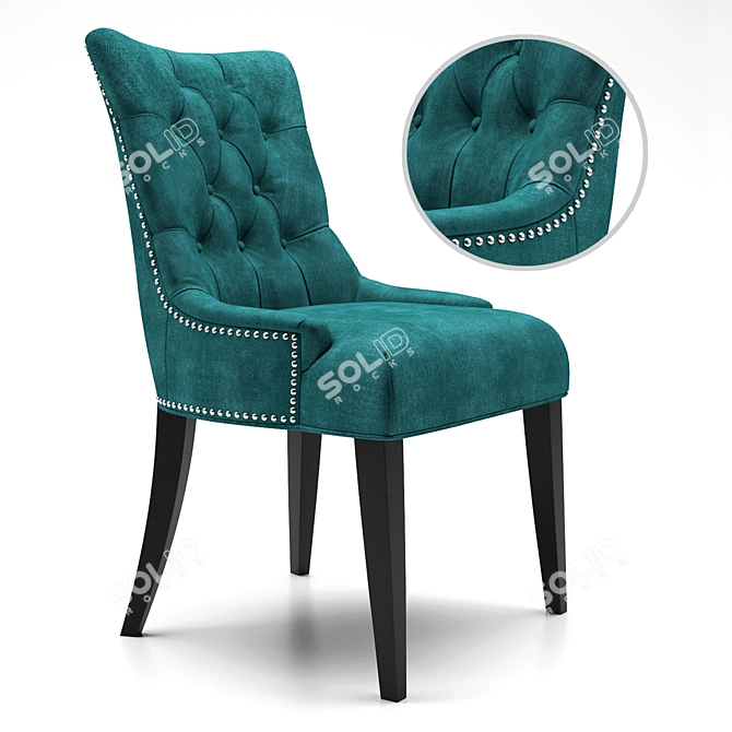 Regent Flared Leg Dining Chair 3D model image 2