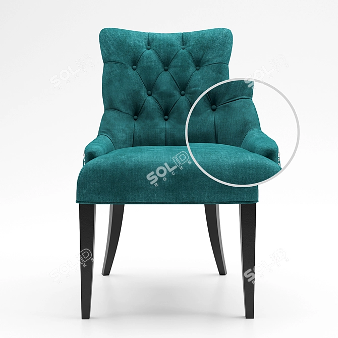 Regent Flared Leg Dining Chair 3D model image 3