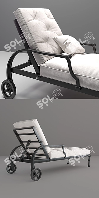 Oxley's Artemis Lounger: Elegant and Comfortable 3D model image 2