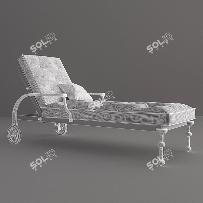 Oxley's Artemis Lounger: Elegant and Comfortable 3D model image 3