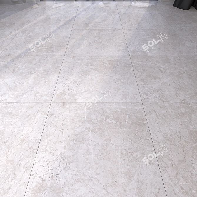 Elegant Marble Floor Tiles 3D model image 1