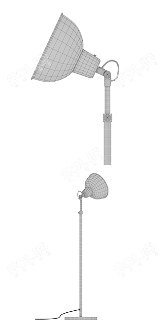 Contemporary IKEA SKURUP Floor Lamp 3D model image 3