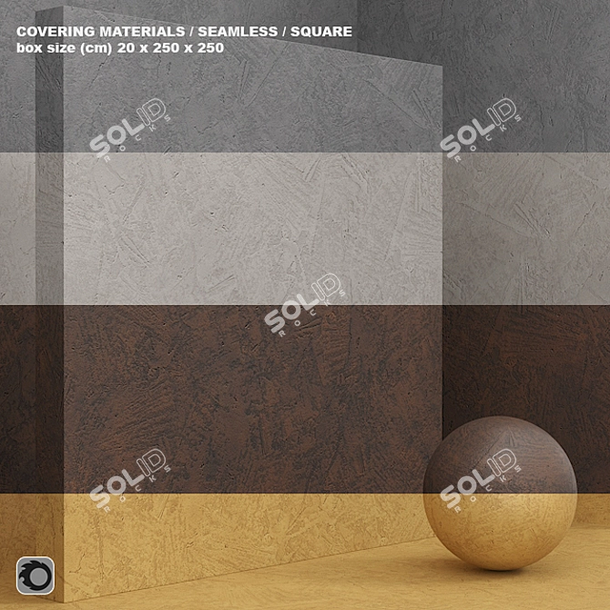 Seamless Concrete Plaster Set 3D model image 1