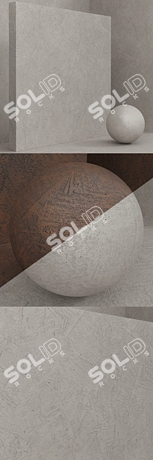 Seamless Concrete Plaster Set 3D model image 2