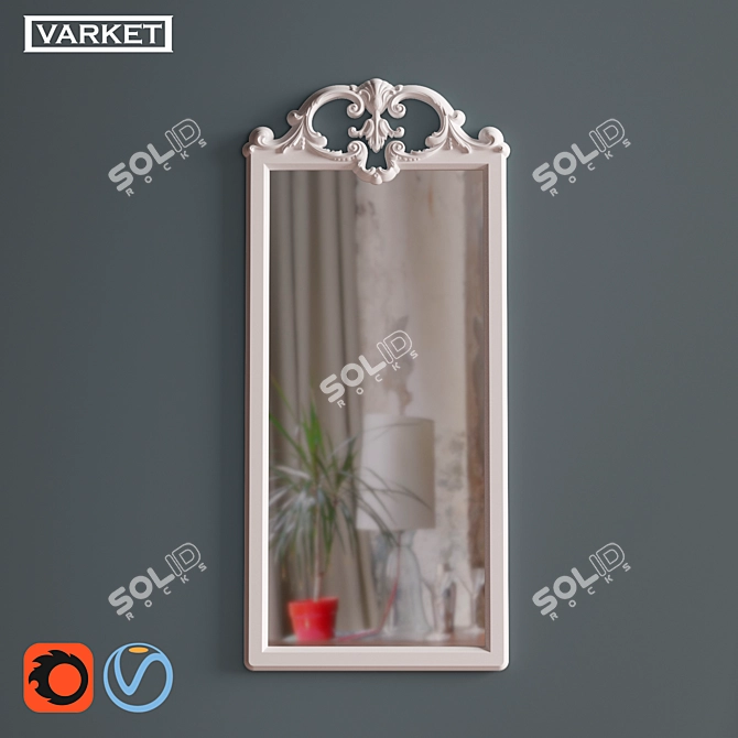 OM Mirror Varket Corona №2: Elegant Reflective Artistry 3D model image 1