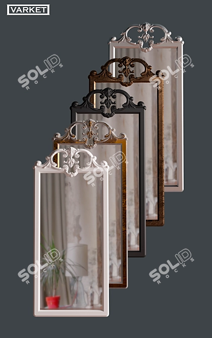 OM Mirror Varket Corona №2: Elegant Reflective Artistry 3D model image 2