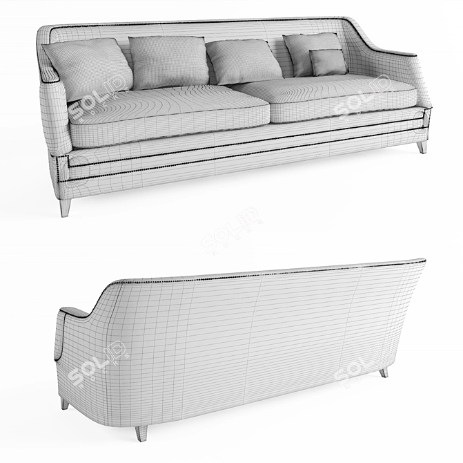 Modern Aspen Sofa in Two Color Options 3D model image 3