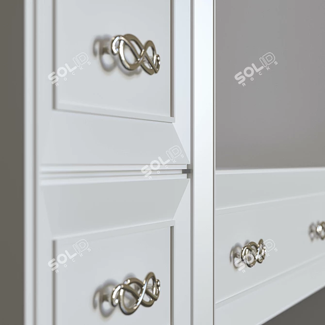 Modern Classic Entryway Cabinet 3D model image 2