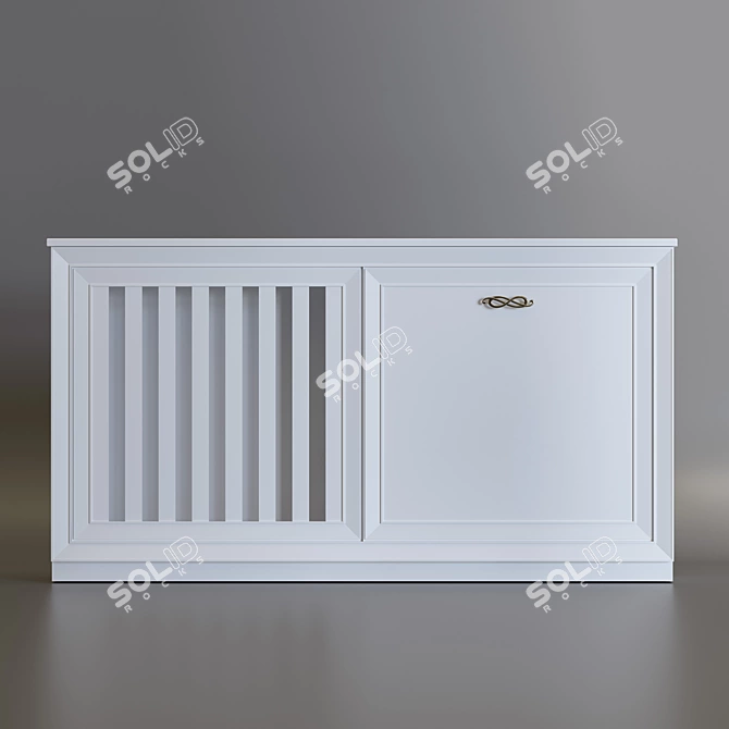 Modern Classic Hallway Cabinet 3D model image 1