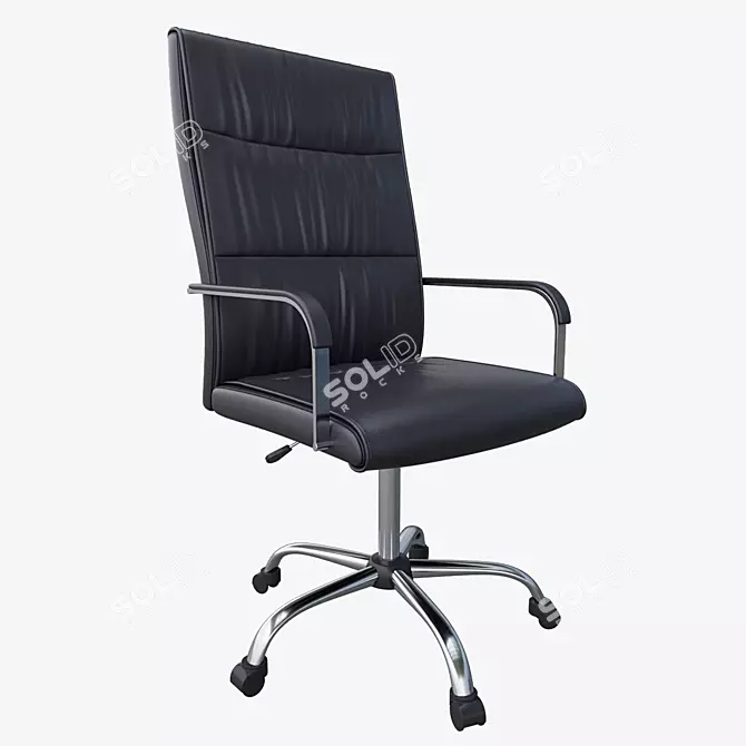 Executive Comfort Black Chair 3D model image 1