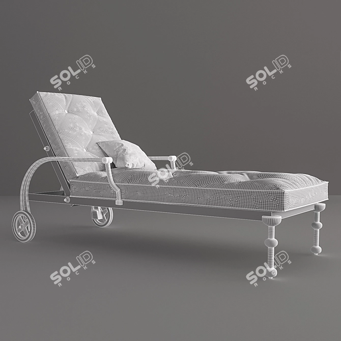 Oxley's Green Artemis Lounger 3D model image 3