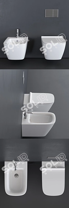 Catalano Green Wall-hang WC Set 3D model image 2